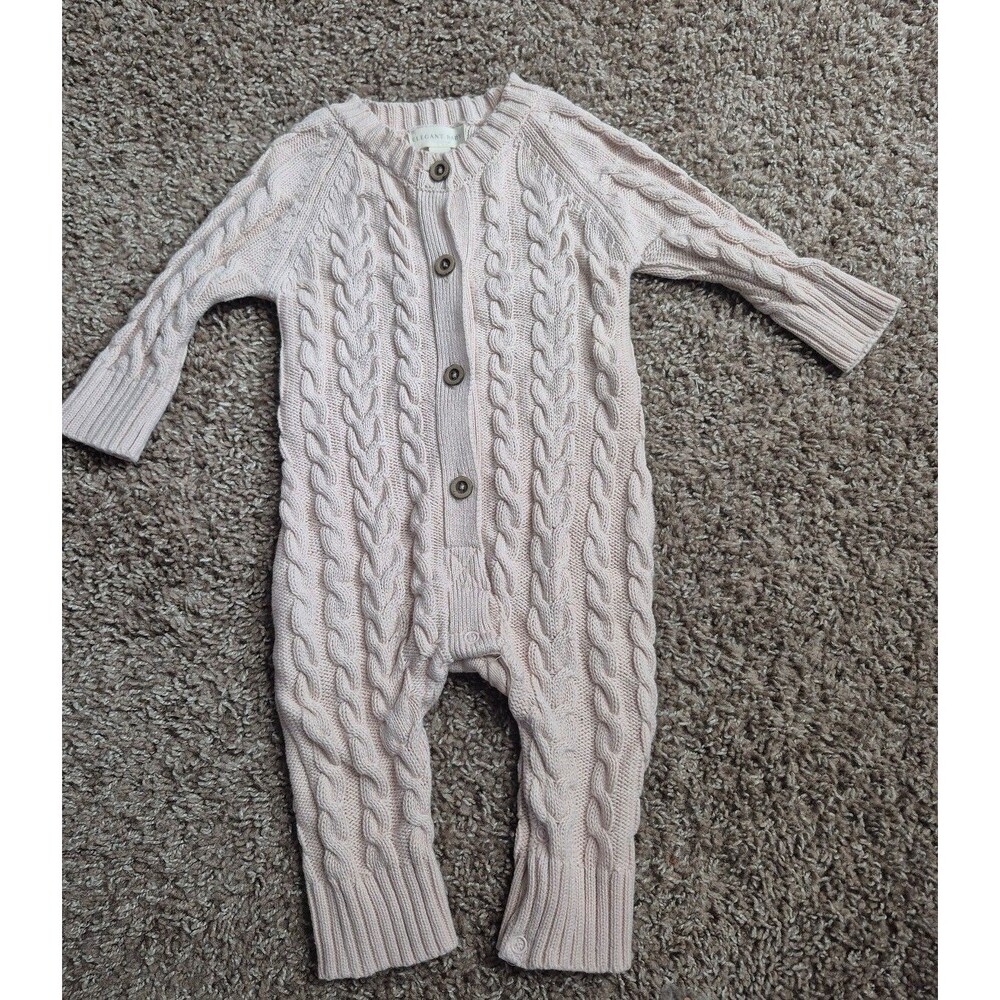 Elegant baby knit romper size 3-6 months